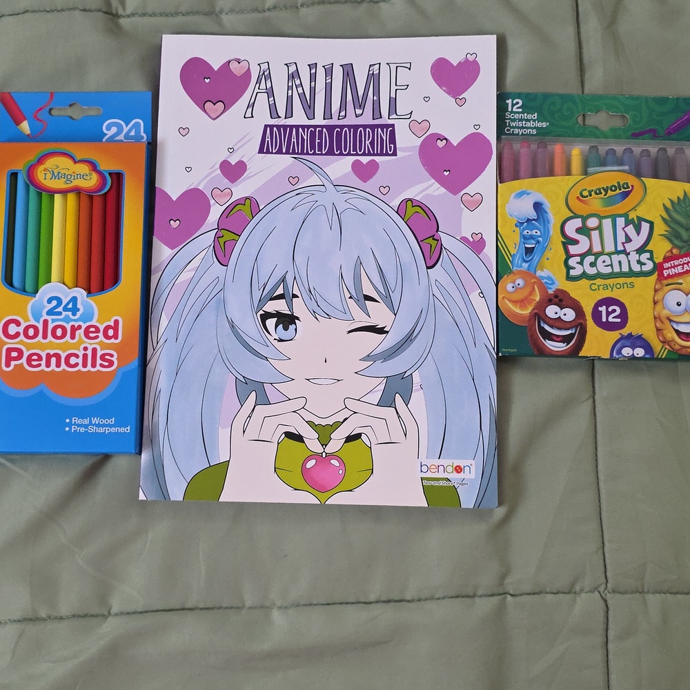 Bendon Anime Advanced Coloring Book & Coloring Supplies